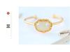 Imitation Hetian Jade Openwork Lace Geometric Bracelet - Retro White Ruyi Lock Fortune Bangle