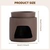 Purple Pottery Oil Burner Tealight Candle Holder Aroma Diffuser Desk Scented Candle Warmer for Home Yoga Meditation Room Decor