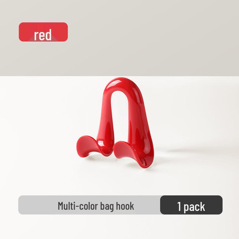 

Leather Bow Tie Multipurpose Non-Marking Bag Hook for Dorm, Wardrobe, and Backpack Storage