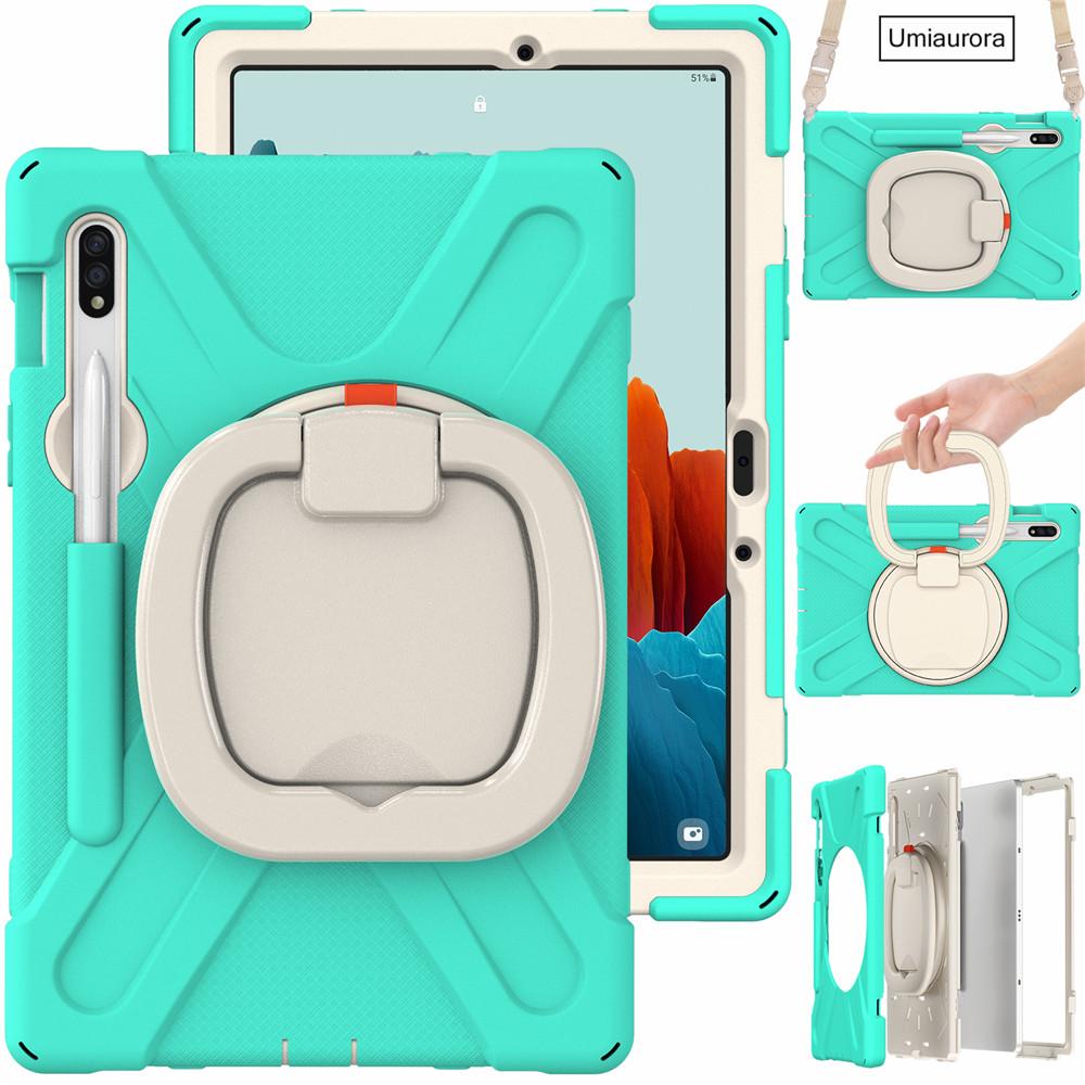 Tablet-Drehhülle für Samsung Galaxy Tab S8 Ultra S7 Plus A7 A8 X200 X900 T875 P615 T295 Robuster Griff Schutzhülle