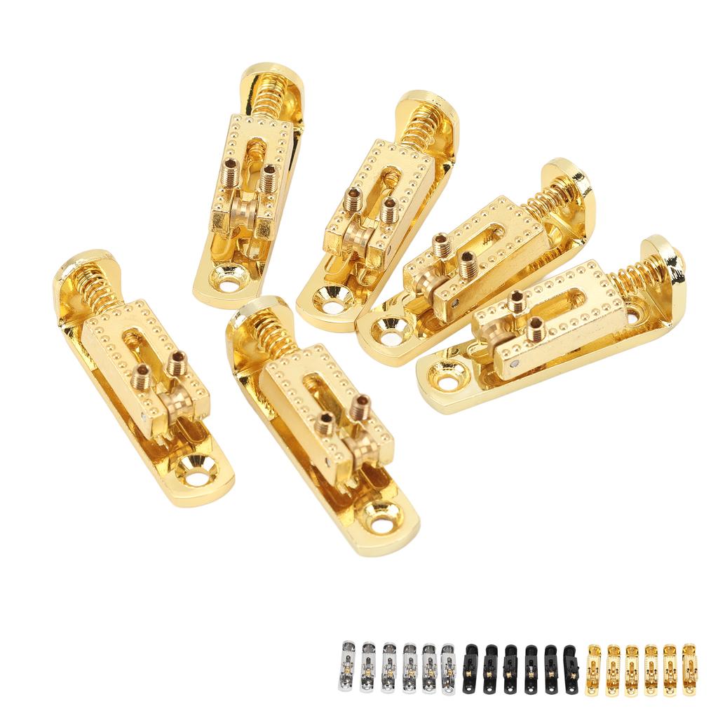 6Pcs Guitar Bridge Saddle Metal Height Adjustable 3 4 5 6 7 String Electric Guitar Bridge Saddle for