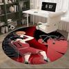 1pc Slam Dunk Anime Design Round Carpet - Perfect for Office Chair Mat, Home Decor