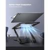 Adjustable Metal Laptop Stand, Foldable & Ventilated Cooling Riser for 10-15.6" Notebooks, Ergonomic Desk Solution