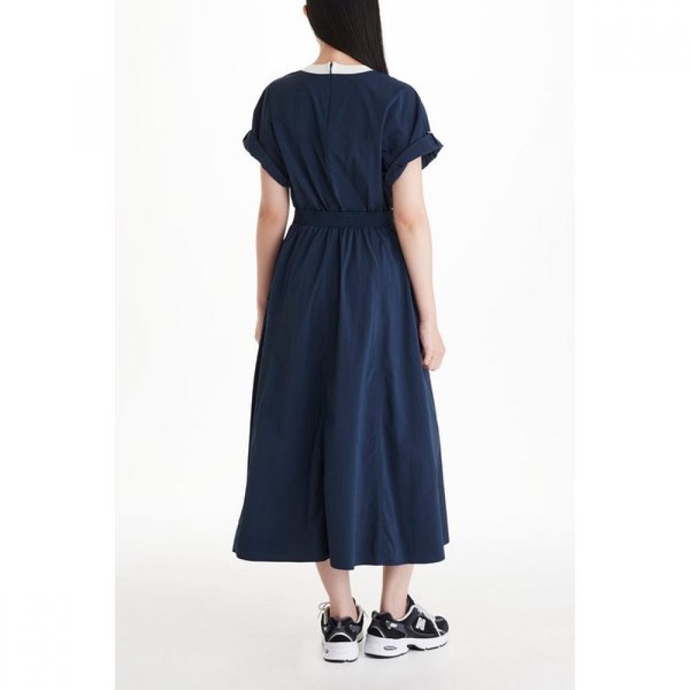 VOV String Band Roll Up Short Sleeve Dress 7124337101