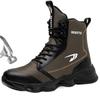 Fashion 2024 New Safety Shoes Men Boots High Top Work Sneakers Steel Toe Cap Anti-smash Puncture-Proof Work Boots Indestructible Shoes
