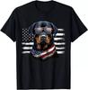 Rottweiler Dog Dad Dog USA Flag Unisex T-Shirt