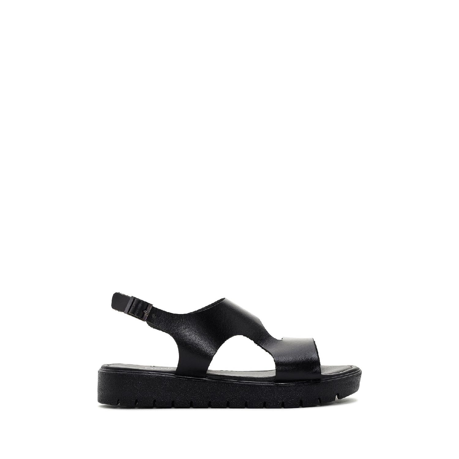 

Женские черные кожаные сандалии с ремешком на щиколотке 24sfd333318