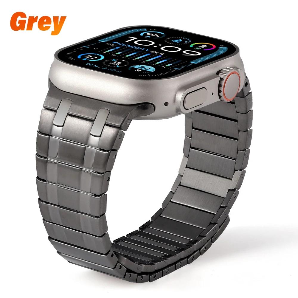 Magnetic AP Watchband for Apple Watch 49mm Strap Ultra 2 Men Stainless Steel Bands for Iwatch 10 9 7 8 Se 46mm 45mm 44mm Correa