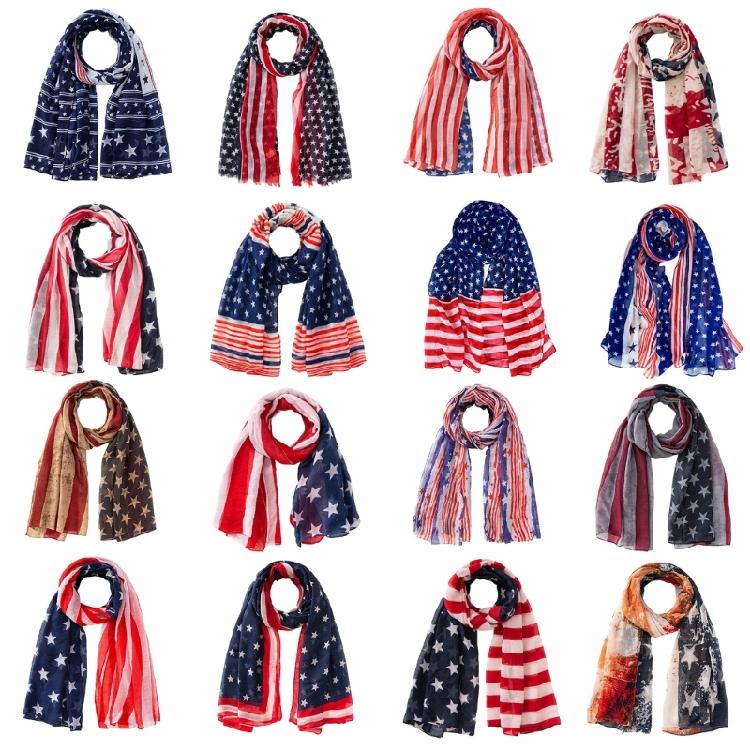 Star Headscarf, Versatile and Soft, Suitable for Independence Day Activity