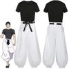 Jujutsu JJK Manga Anime Fushiguro Toji Satoru Gojo Cosplay Kostiumas Marškinėliai Kelnės Helovinas Kalėdos