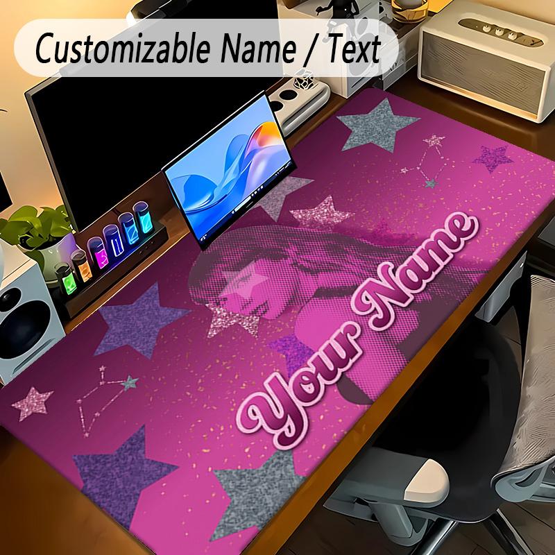 Großes Mauspadd Taylor Swift Benutzerdefinierter Name Text Personalisierte Schreibtischunterlage Rutschfestes Gaming-Pad