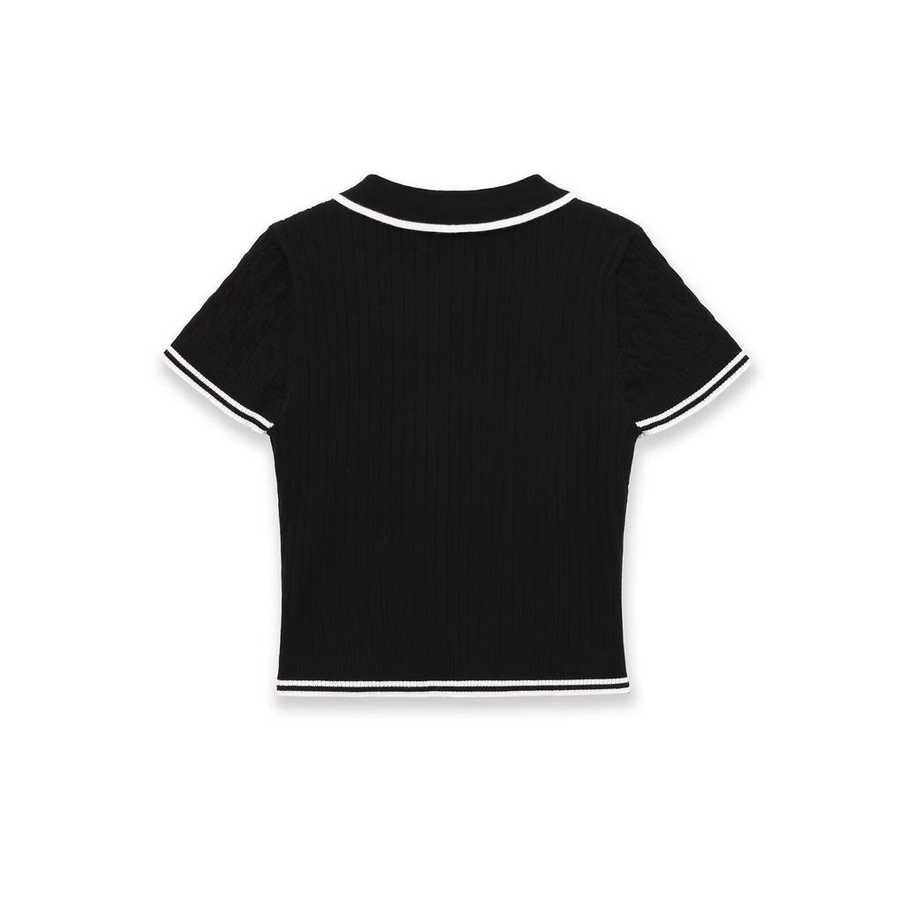 2026 Spring European & American Women's Cable Knit Short-Sleeved Sweater