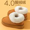 High Bag Heel Cotton Slippers Women's Winter New Snow Boots Fleece Thickened Bottom Non-slip Plush Cotton Shoes Women's Outer Wear