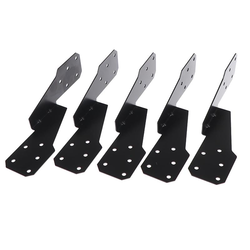 2/5Pcs Carbon Steel Strong Heavy Duty Windproof Buckle Structural Parts Hurricane Tie Bracket Hardware For Trusses/Rafters Ties
