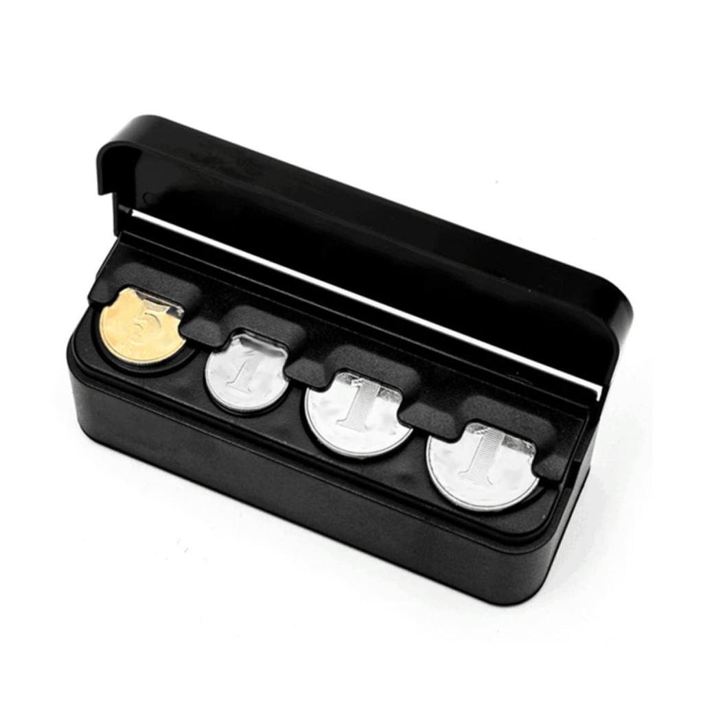 Box Coin Storage Case Car Coin Holder Car Coin Storage Organizer Drawer Storage Organizer Car Coin Holder Black JEWEDECO