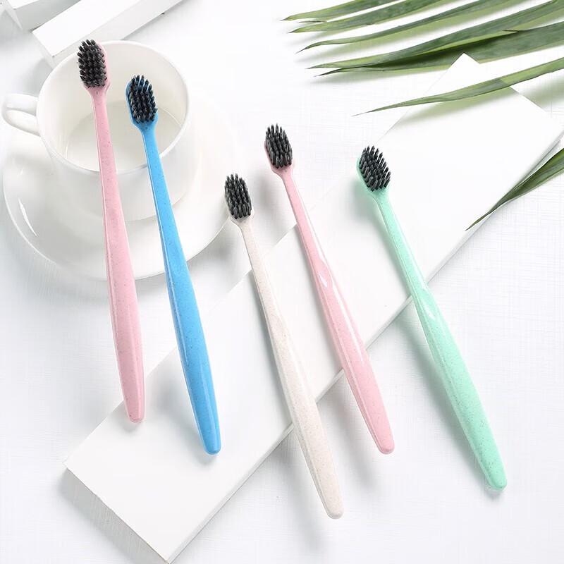Wheat Straw & Bamboo Charcoal Toothbrush Family Pack