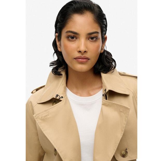 Тренчкот женский Superdry W5011871A бежевый/белый