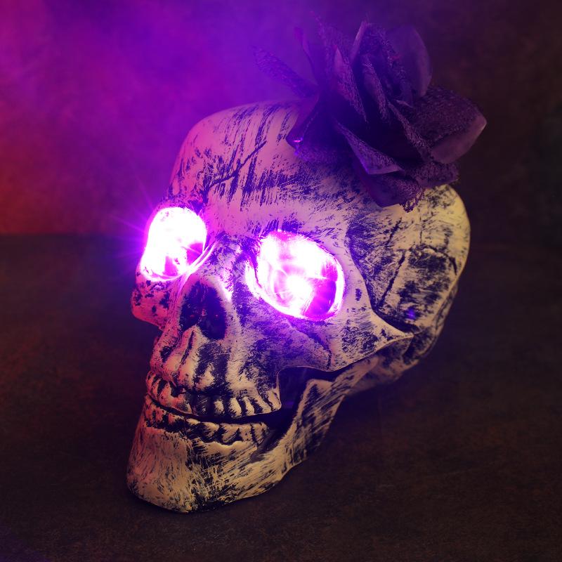 Skeleton Ground Stakes: Halloween Decoration with Skull and Ghost Hand Props
