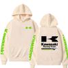 Women's Casual Fashion Pullover Couple Street Sweatshirts Spring and Autumn Men's Kawasaki Motorcycle Logo Print Sports Hoodies