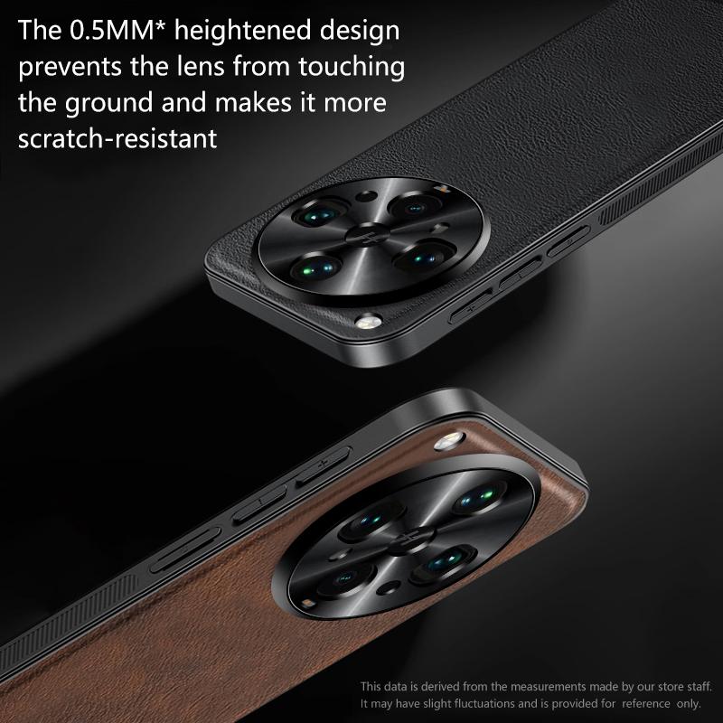 For Oppo Find X8 Ultra Case Elegant Leather Stain-Resistant Wear-Resistant Lens Fully Covered Non-Slip Grip Edge Cover Shell