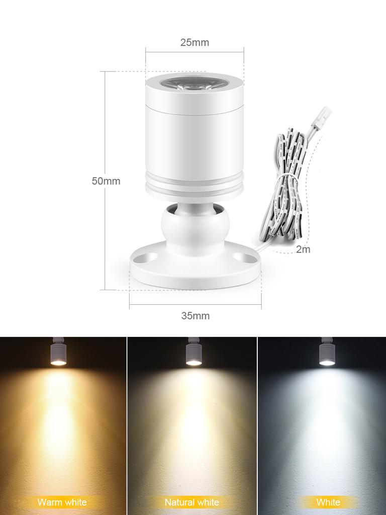 Bor Ékszer Kijelző Szekrény LED Világítás Készlet 12V 3W LED Spotlámpa Kiállítási Vitrinek Pult Polc Lámpa Szabályozható Érintésérzékelő