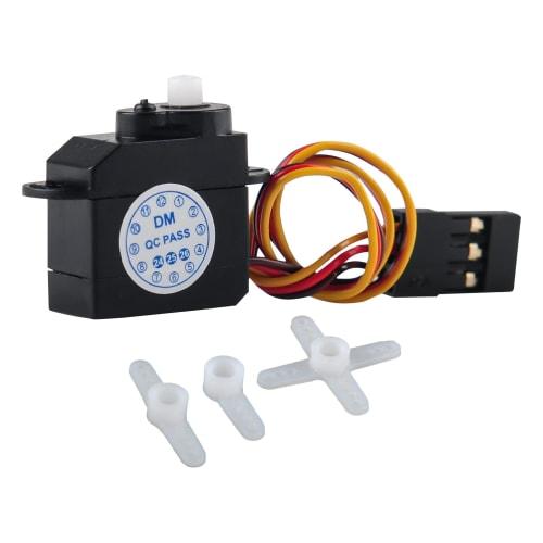 RCmall 4pcs DM-S0020 2.1g Ultra Micro Servo Coreless Motor 2g Digital Servo with JR Connector 3.7V-5V for RC Hobby