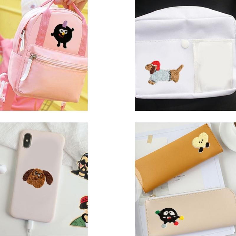 10 Pcs Cartoon Animal Embroidered Patches Cats Iron on Patches Repair Patches Panda Sewing on Patches for Clothes Bag