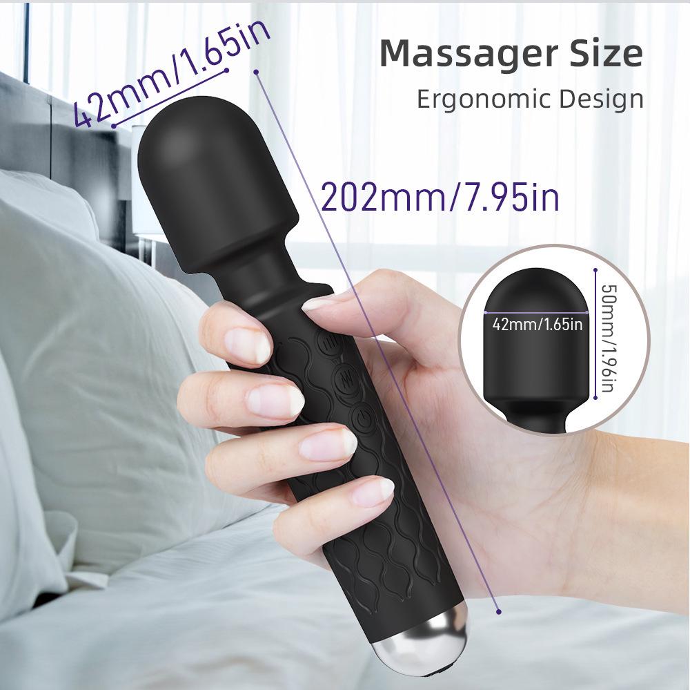 8-Speed, 20-Frequency Rechargeable Vibrating AV Rod for Women