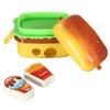 1Pc Cute Hamburger Pencil Sharpener with Two Rubbers Erasers Student Stationery