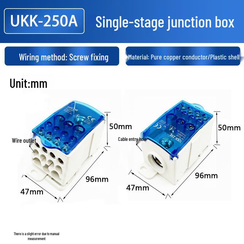 High Current Multi-Out DIN Rail Single-Pole Distribution Box: UKK 80A, 125A, 160A, 250A, 400A, 500A