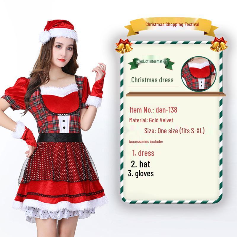 2023 Weihnachtsmann Weihnachtskostüm und Cosplay-Outfit-Set