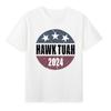 Hawk Tuah 2024 Lustiges Meme Humor Zitat Witz Geschenk Retro Unisex Schwarz Weiß T-Shirt