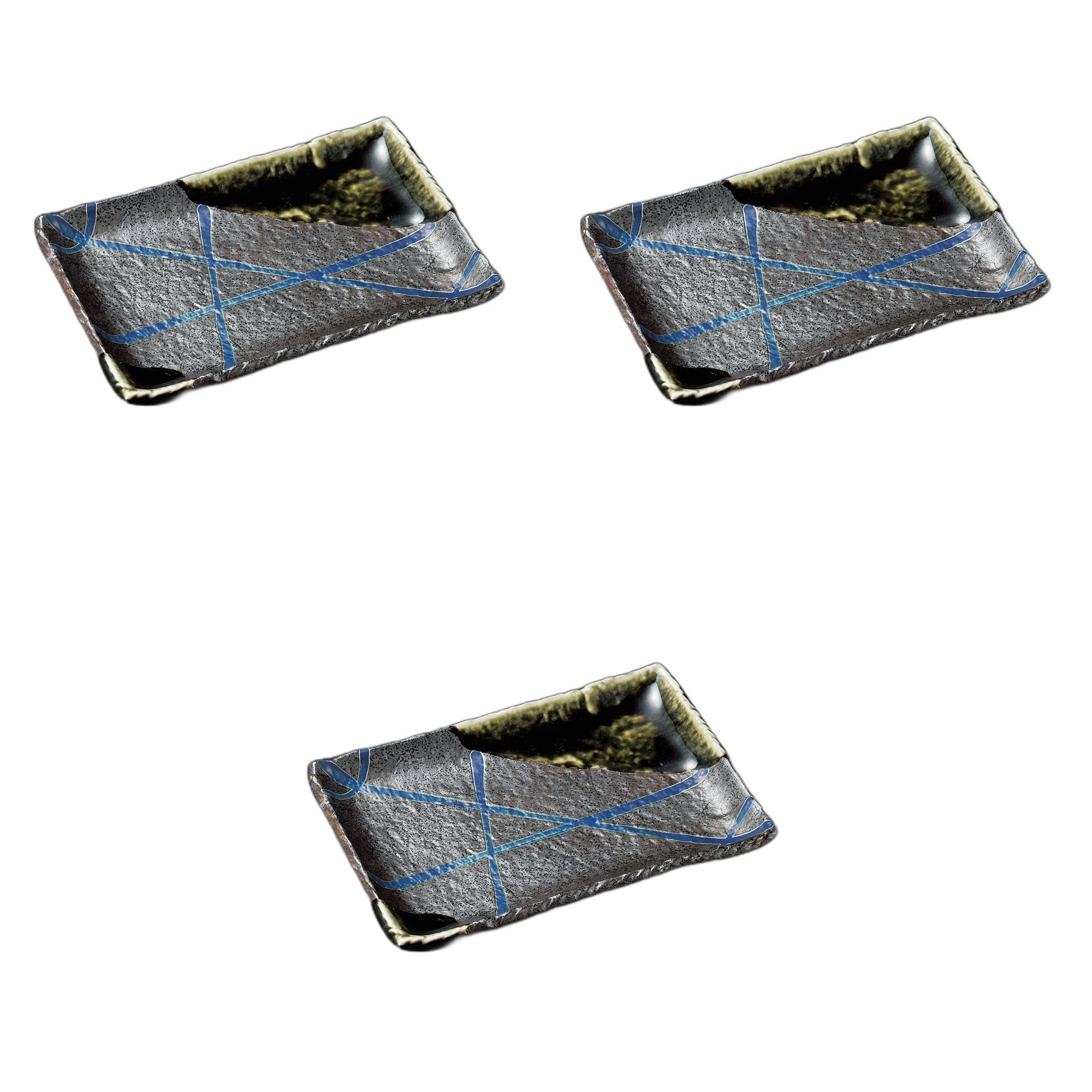 

Набор из 3 керамических тарелок Nanban Ranjukusa x x Керамические тарелки Setomonohonpo 7.0 [20.4 14.4 2 см]