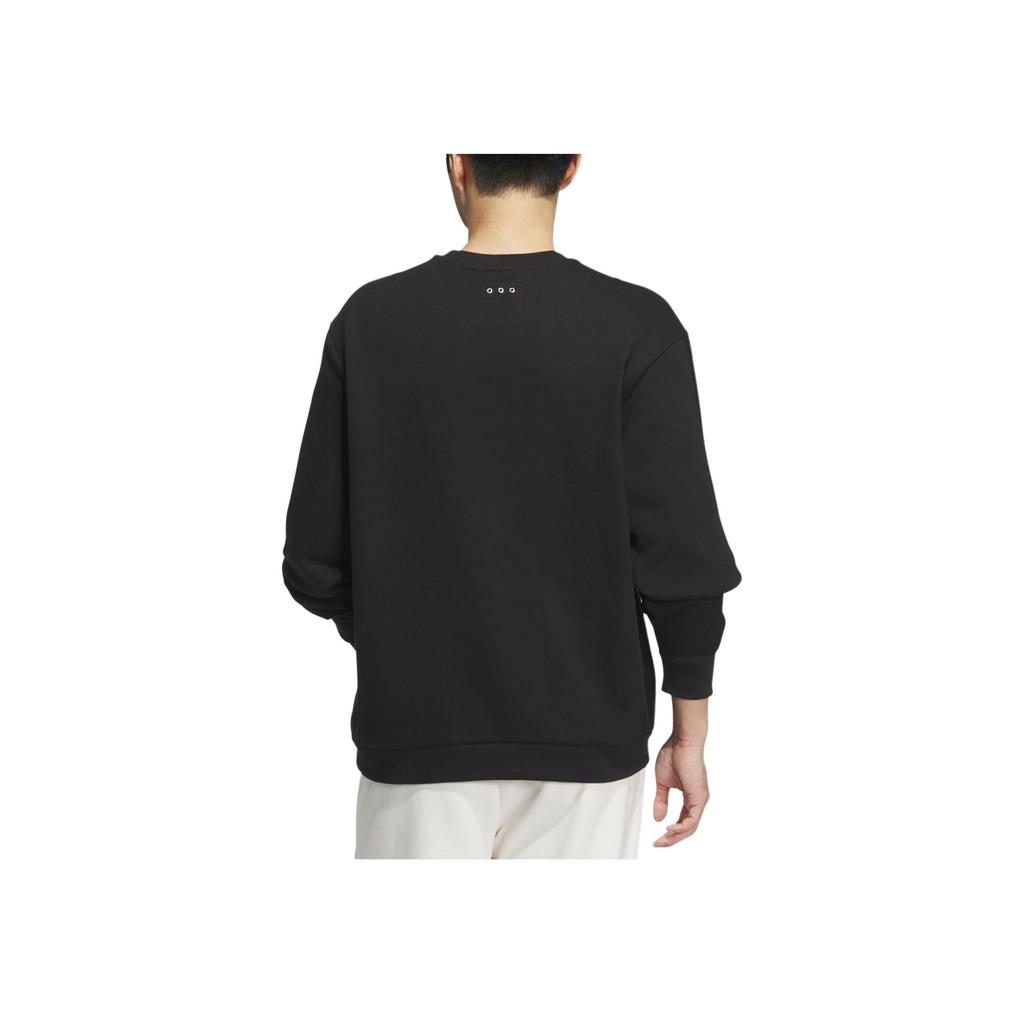 Adidas Utility Crewneck Sweatshirt Solid Color Long Sleeve Round Neck Men Sweatshirt Black IK3705