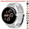 Edelstahlarmband für Google Pixel Watch 3 Armband Metall Correa Ersatz NoGaps Band für Google Pixel Watch2/1 Armband