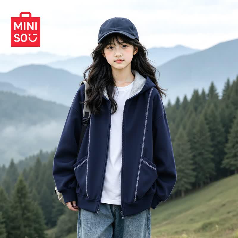 MINISO Kids' Hooded Zipper Jacket