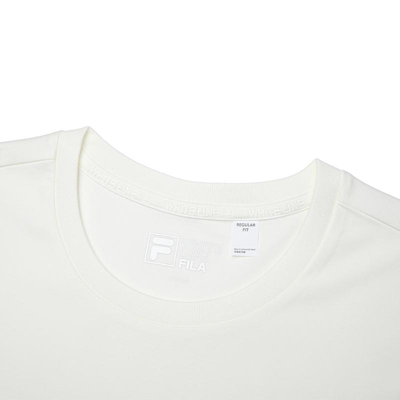 Fila White Cool Touch Casual Solid Short Sleeve T-Shirt Men Tops F11M633102FWT