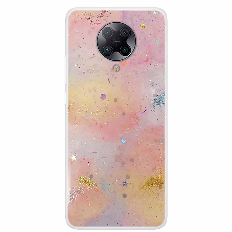 For Poco F2 Pro Case 6.67'' Clear Marble Soft TPU PocoF2 Pro F 2 F2Pro Phone Cover For Xiaomi Poco F2 Pro Shells Cartoon Fundas