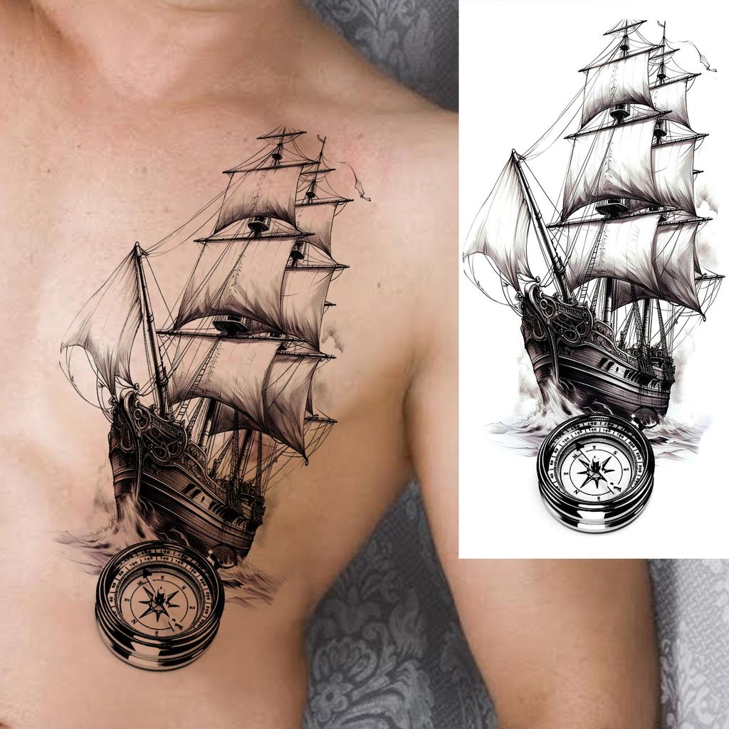 1 Sheet 3D Watercolor Universe Planets Temporary Tattoos For Men Women Long Lasting Waterproof Fake Tattoo Sticker Body Arm Art
