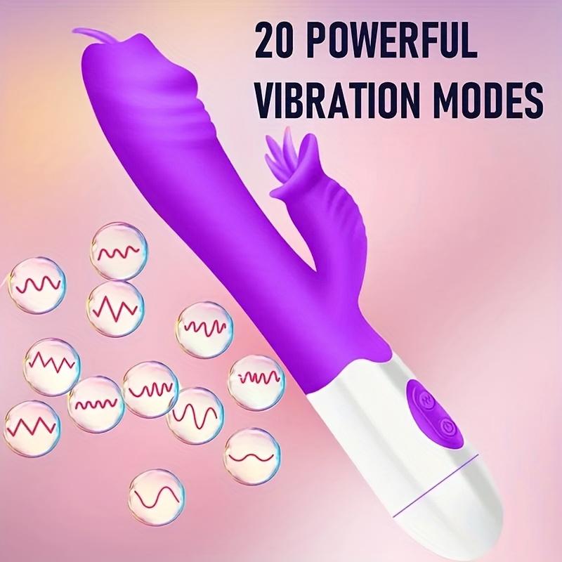 30 Speed Modes G-Spot Dual Vibration Tongue Licking Vibrator USB Rechargeable Female Masturbator Adult Sex Toy