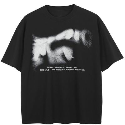 Streetwear T-shirt met grote letters en grafische print Katoen Unisex Tops Tees Zomer Korte Mouwen T-shirt