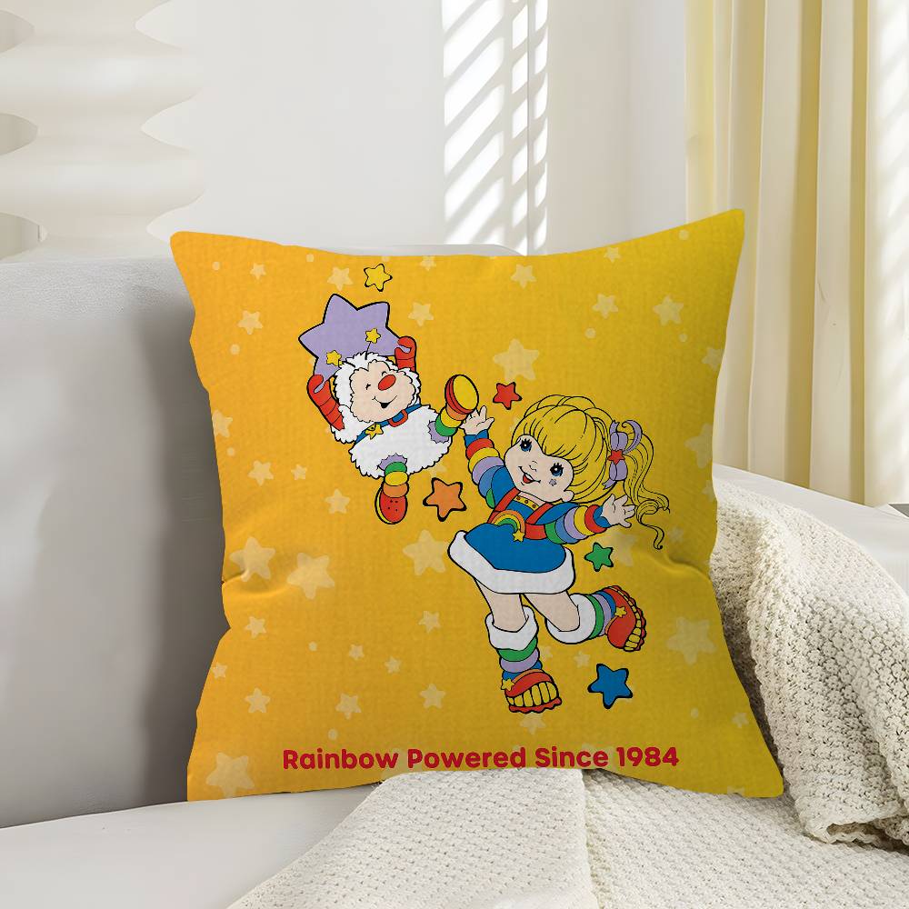 Rainbow Brite Anime Pillow Cover For Bedroom Room And Living Room Sofa Decorative Cushion Cover