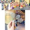 Charming Metal Tennis Racket Keychain With Colorful Ball Key Accessory
