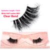 FOXESJI Mink Half Lashes Extension Natural Daily Reusable Short Strip Eye Lashes Mink Fluffy Soft Half False Eyelashes Make Up