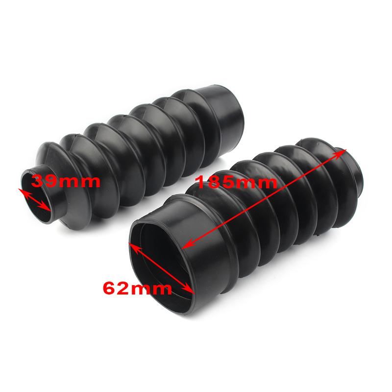 2PCS Motorcycle 39mm Fork Covers Front Rubber Gaiters Gators Shock Boots For Harley Davidson Sportster XL883 XL1200 FXD