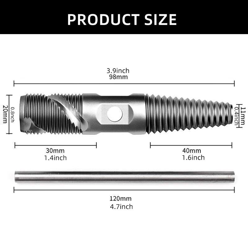 1/2inch 3/4inch Double Head Broken Screw Extractor Pipes Valves Faucet Broken Bolt Water Pipe Screw Tool Damaged Screw