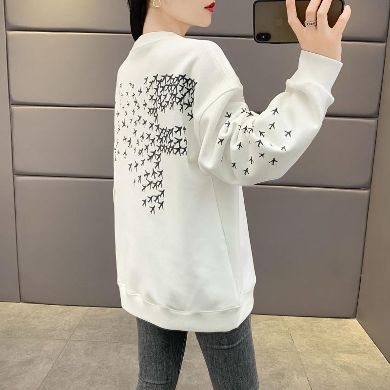 Pullover Sweatshirt 2025 Neues bedrucktes Jackendesign Kreatives Frühling Herbst Locker Lässiges Oberteil