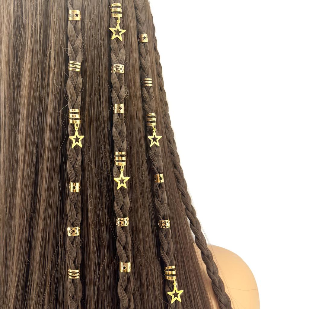 35 Pcs Hollow Dreadlock Hair Rings - European and American Hot Selling Style