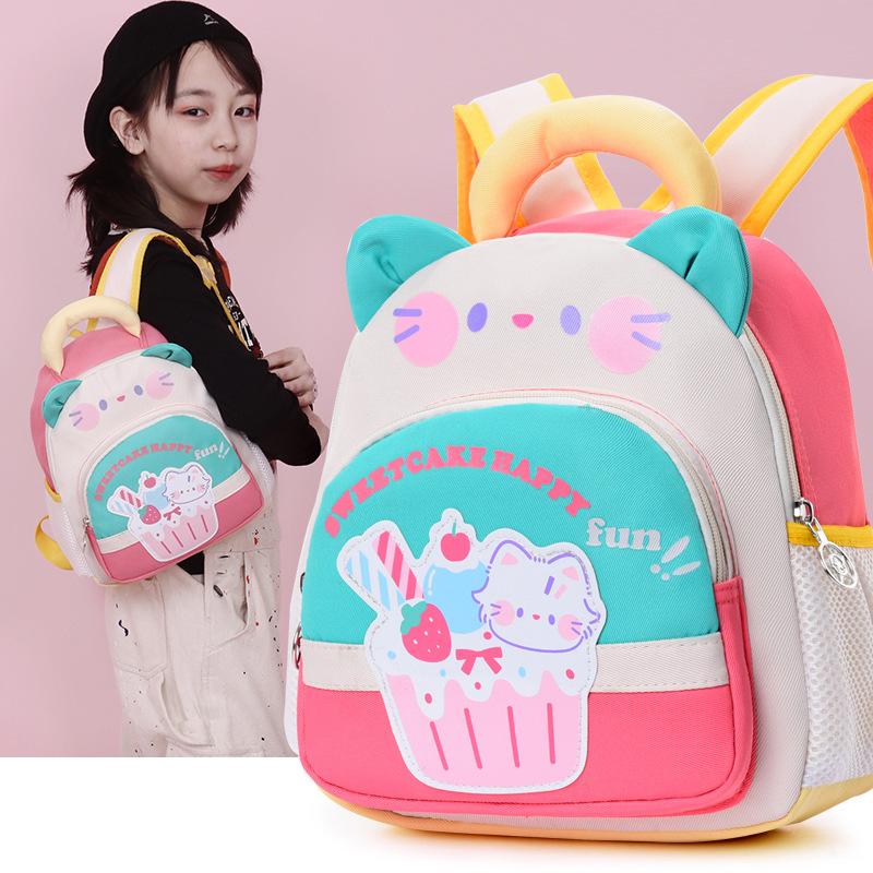 Schoolbag New Kindergarten Cartoon School Bag Boys and Girls 1-1 Years Old Children Printed Backpack Lightweight and Cute Mini Backpack