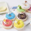 Quick Rebound Donut Bread Squeeze Toy Keychain Simulated Food Slow Rebound Keyring  New Year Gift